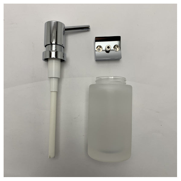 Dornbracht naścienny dozownik balsamu z chromem i matowym szkłem - 83430970-00