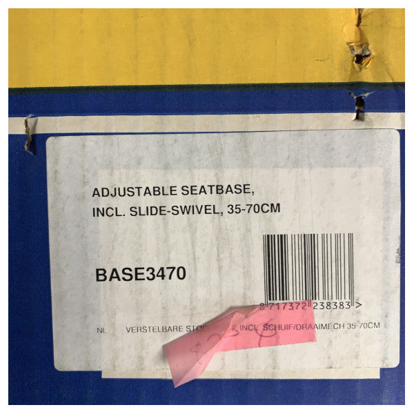 Vetus BASE3470 justerbar aluminiumstolstödsstolpe 35 till 70 cm 