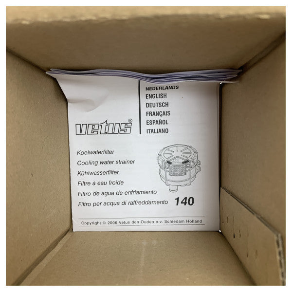 Filtre à eau Vetus Marine FTR140 - Filtre à eau pour bateaux 13-19 mm d'entrée/sortie 