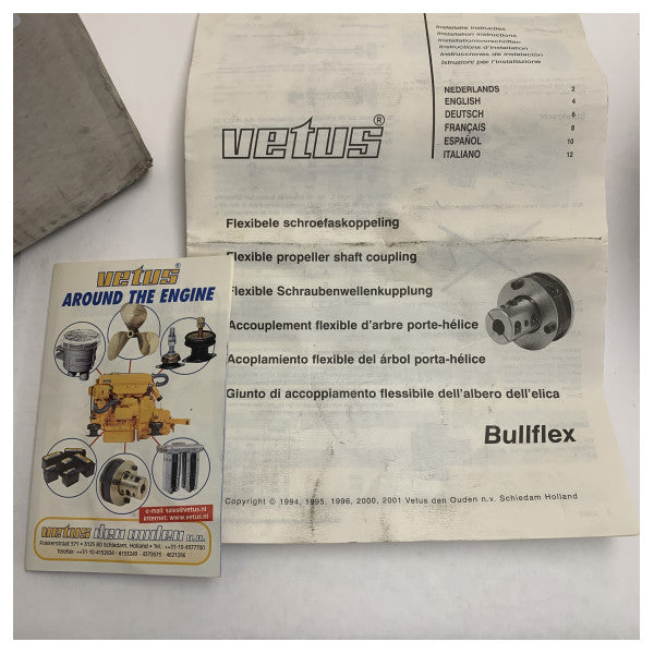 Vetus Bullflex 12 Fleksibel akselkobling til 1 3/4 tommer propelleraksel 