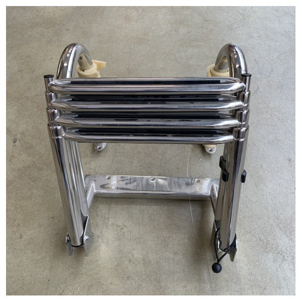 Vetus Inossidabbli Stainless Steel Telescopic Boat Ladder - 4 Passi Folding Swim Platform Ladder għal Dgħajjes u Yatchs 