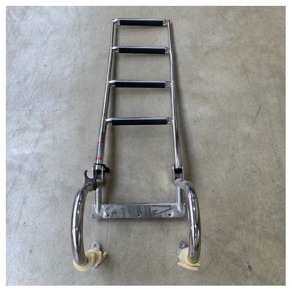 Vetus Inossidabbli Stainless Steel Telescopic Boat Ladder - 4 Passi Folding Swim Platform Ladder għal Dgħajjes u Yatchs 