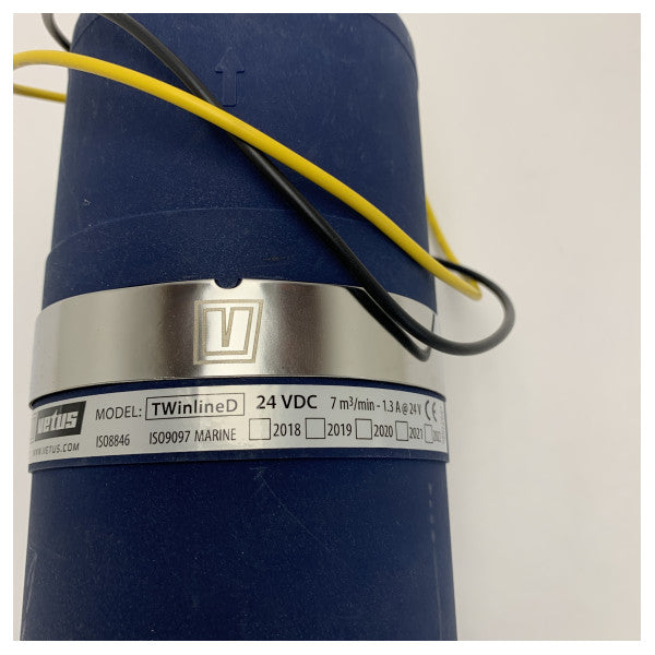 Vetus 24V Inline Deniz Motoru Odası Havalandırıcı 102 mm - 4 inç - TWINLINED 