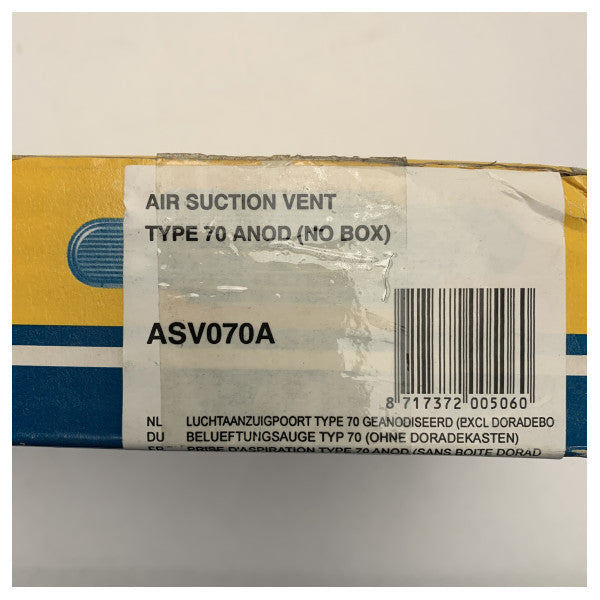 Grille de ventilation Vetus Marine Air Type 70 en aluminium anodisé – Louvered ASV 70 