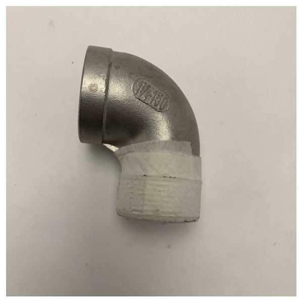 Vetus QS050107 connexion en acier inoxydable à 90 degrés coudée 1 1/4 pouce 