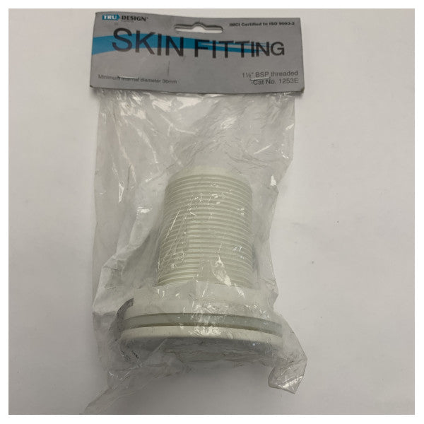 Trudesign 1253E Skin Fitting 1 1/2 Inch BSP - Durable Marine Thru Hull Fitting