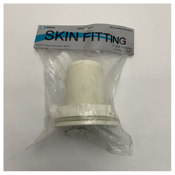 Trudesign 2 инча морски кожен Tru-Hull фитинг BSP бял - 1253F 