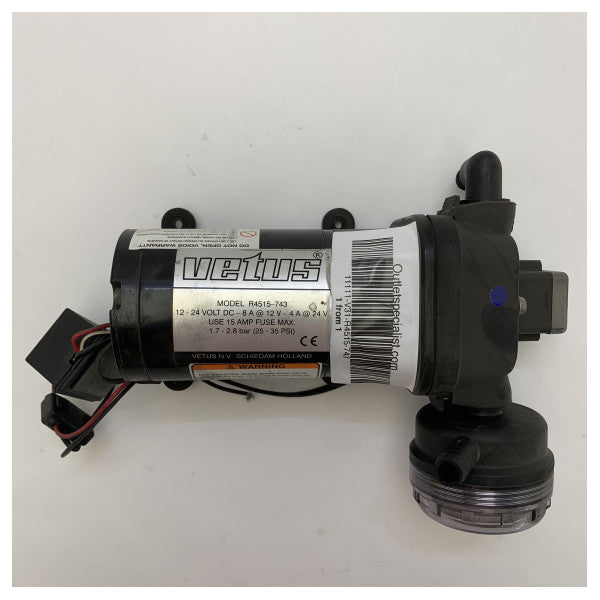 Pompe à eau douce haute pression Vetus Flojet R4515-743 avec capteur de pression 