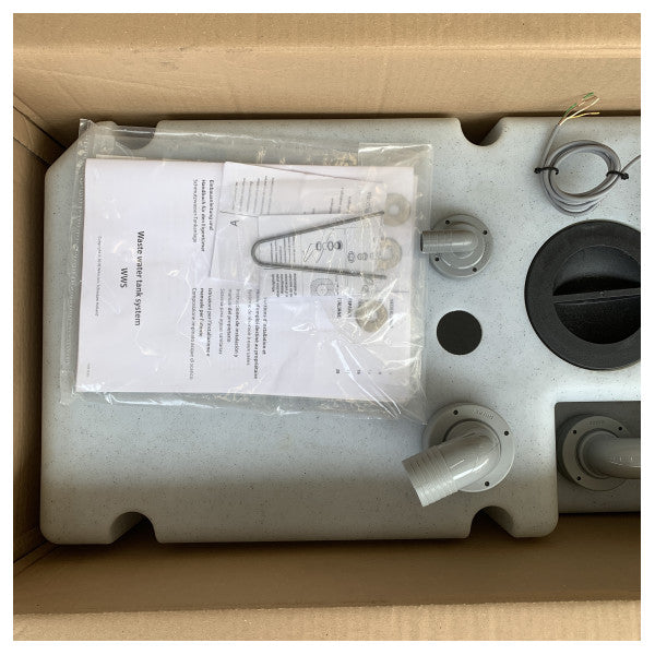 Vetus WWS8812B 88L sort spildevandstank system med pumpe 12V 