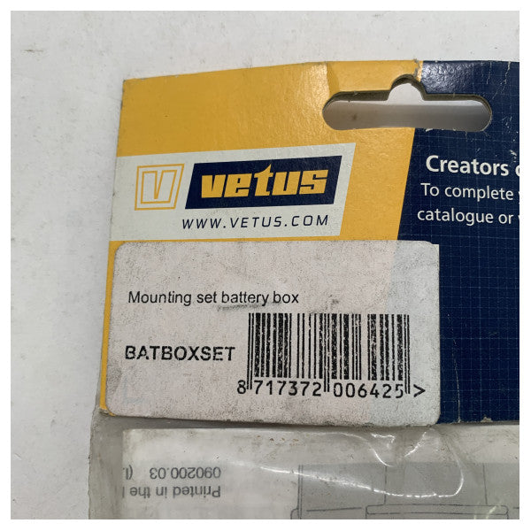 Kit di montaggio per la batteria Vetus - Set di supporti per batterie marine universali per barche - BATBOXSET 