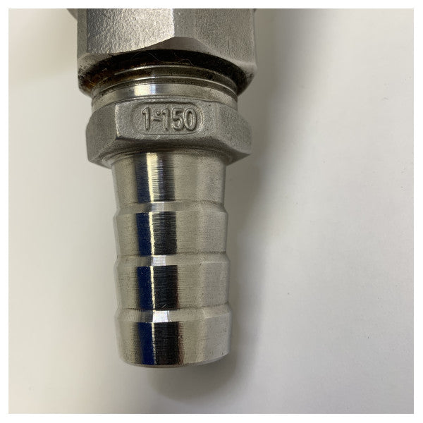 Valvola a sfera marina in acciaio inox da 1 pollice con piastra di montaggio White Tru-Hull 