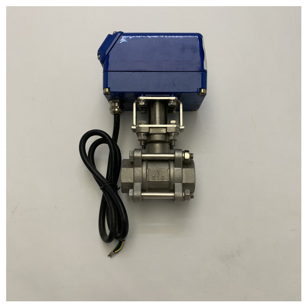 صمام كروي كهربائي Vetus MV12A1 12V IP67 مخصص للبحر مع تجاوز يدوي بحجم 1/2 بوصة 