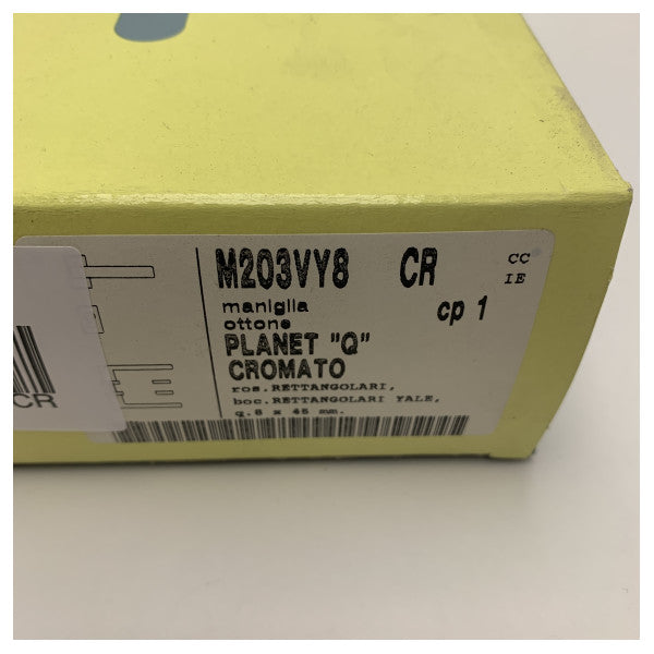 Olivari Planet Q Maniglia per porta cromata per uso marino - Finitura in ottone resistente, adatta per serrature Yale