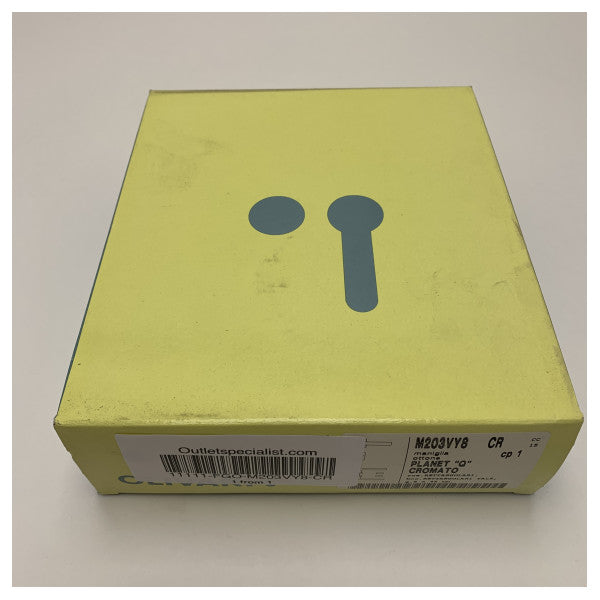 Olivari Planet Q Maniglia per porta cromata per uso marino - Finitura in ottone resistente, adatta per serrature Yale