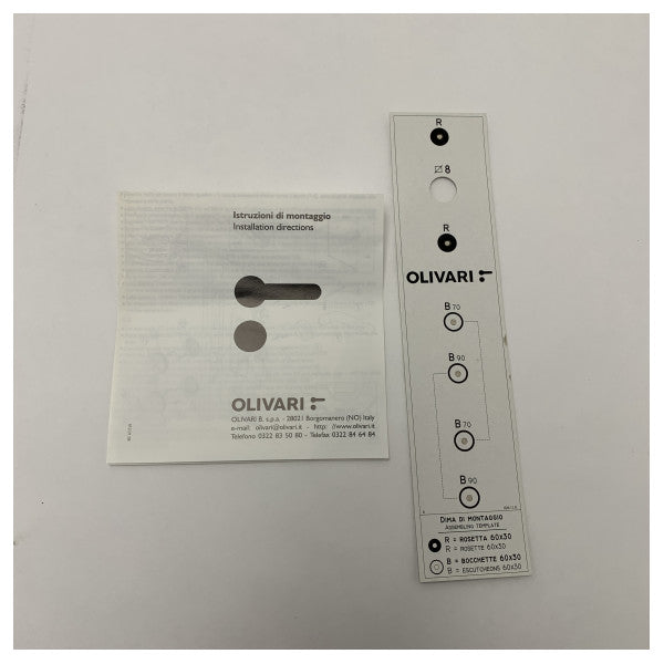 Olivari Planet Q Maniglia per porta cromata per uso marino - Finitura in ottone resistente, adatta per serrature Yale