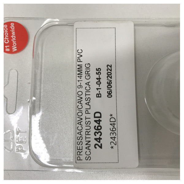 Морський водонепроникний кабельний ввід Scanstrut DS21B-P для кабелів 9-14 мм