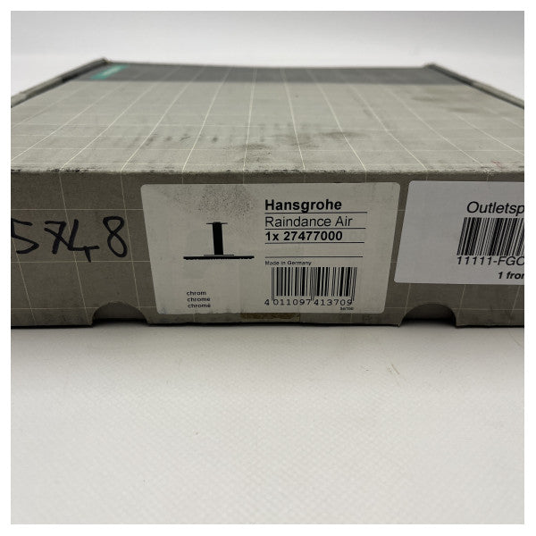 Hansgrohe Raindance Air Chrome Marine Shower Head 310 mm 27477000 � Durable, économe en eau, jet large