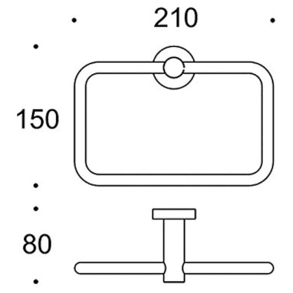 Colombo håndklædeholder i rustfrit stål og krom W49310CR