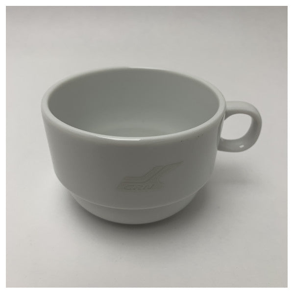 Tognana - Tasse à thé maritime en céramique avec soucoupe � Service à thé blanc durable, résistant à la chaleur et facile à nettoyer pour les bateaux et les yachts