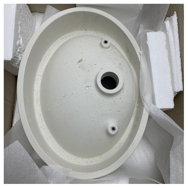 海洋大理石樹脂製楕円形シンク - 耐久性のあるノーティカルバスルーム＆船舶用インテリア洗面台