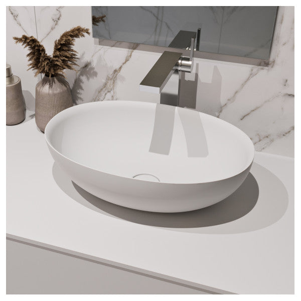 Lavabo Arius K01 au design contemporain avec finition blanche.