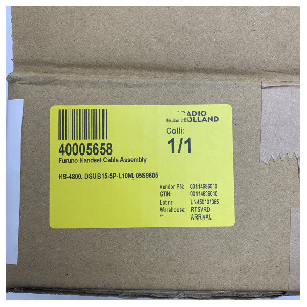 Кабельна збірка ручного пульта Furuno HS-4800 10м Морська комунікація DSUB15-5P - 05S9605 