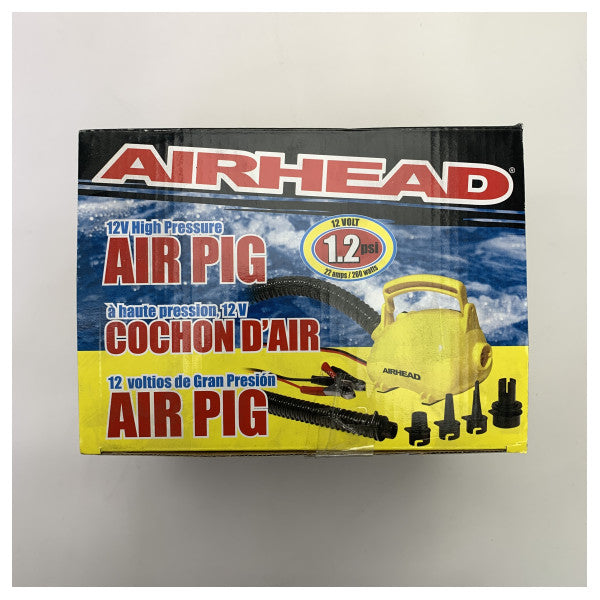 Airhead Pig yellow 12V funsports air pump - AHP-12AP