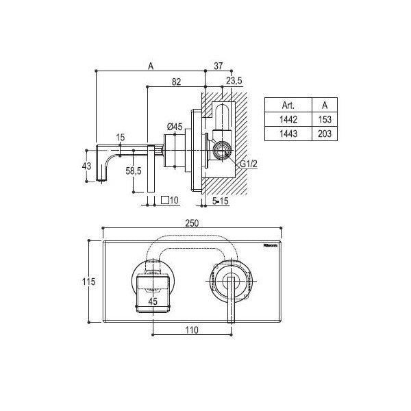 Ritmonio Chrome Build u jednoj lopatici jetrene vodene lopatice - H0BA1442DXCRL