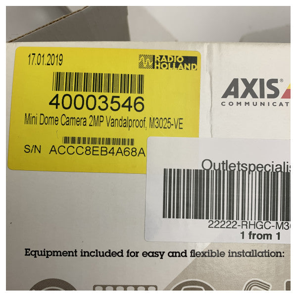 Камера Axis Mini Dome Marine M3025-VE - 2МП водонепроникна та вандалостійка охорона для кораблів 