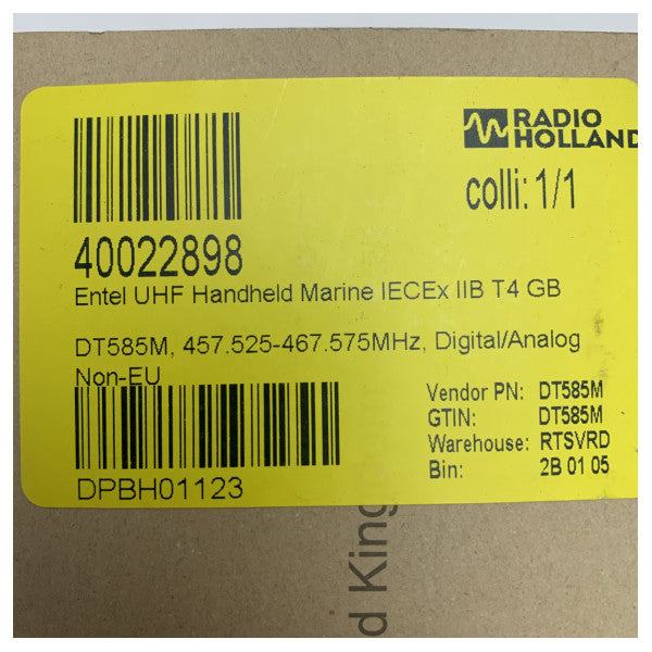 Entel DT585M UHF ръчно морско радио - водоустойчиво IECEx сертифицирано цифрово и аналогово 