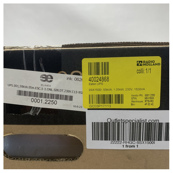 Eaton 9SX1500I UPS Power Supply - 1500VA/1350W Reliable Backup power