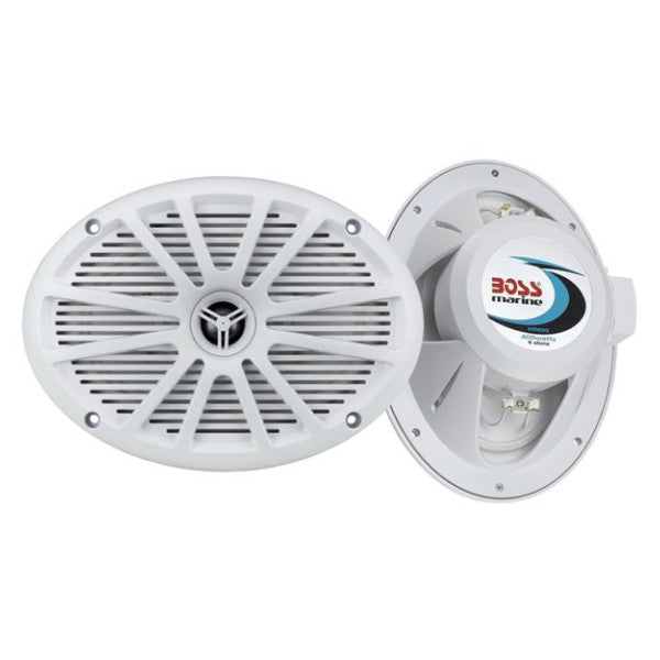 Boss Audio MR695 high output marine speakers 400W white