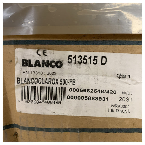 BLANCO 500-FB ACTIONNEUX INOXDUX AVEC avec kit d'installation