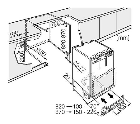 Miele K9123UI indbygningskøleskab med kompressorkøling under bord 230V