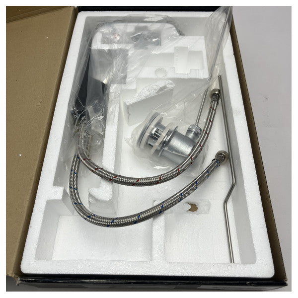 Gessi Rettangolo XL Ανταλλακτικά βρύσης λεκάνης με μίξερ μαύρο 26101/299 - Ανθεκτική ανοξείδωτη βρύση λυμάτων για σκάφη