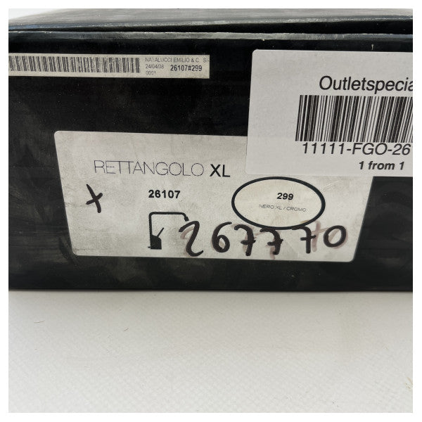 Gessi Rettangolo XL ブラック洗面混合栓スペア 26107.299 ステンレススチールフレキシブルホース付