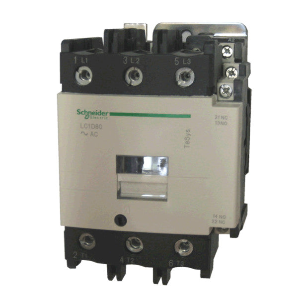 Schneider Electric LC1-D80 3 Kutuplu Kontaktör 240V AC Dayanıklı Deniz Sınıfı Motor Kontrol Anahtarı