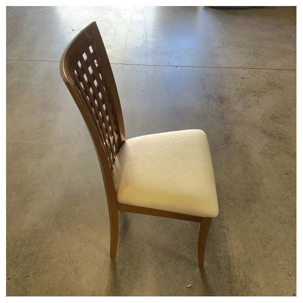 Костантни Пиетро 27595 Дизайнерски обяден стол от дърво с кожа 