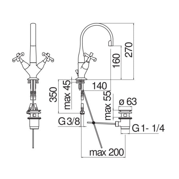 Nobili Carlos Premier mitigeur chromé design - CP2 17 CR