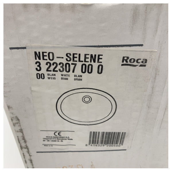 Овальний керамічний умивальник De Roca 276657 NEO - міцна та вологостійка раковина морського класу для компактних приміщень