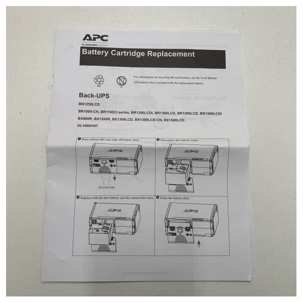 Kit de batería APC RBC11 2 piezas para el U2200i | SU2200RMI | Su2200xli