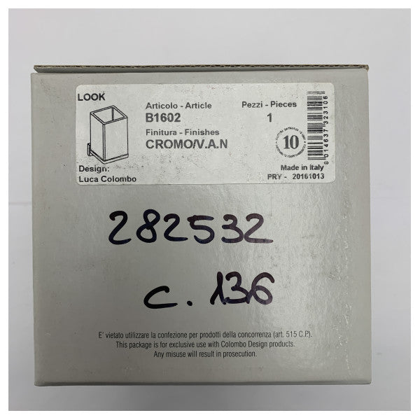 Colombo B1602 CL CHROME držač četkica za zube