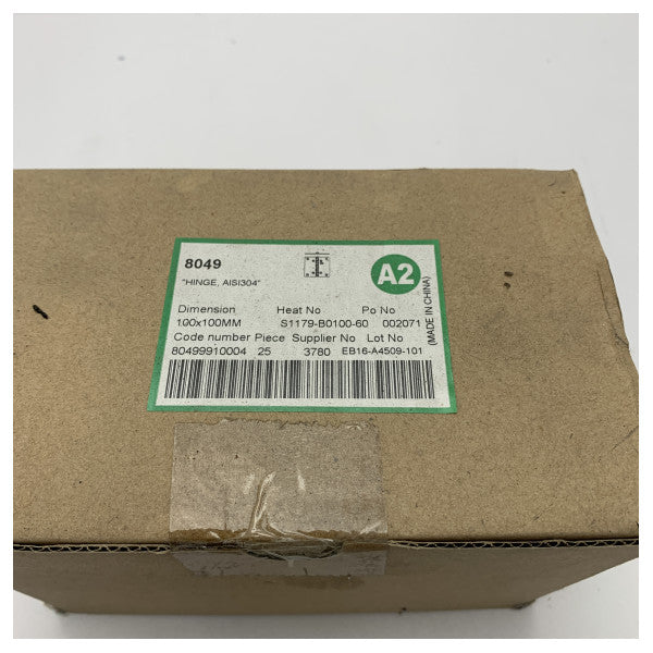 المفصلة البحرية المصنوعة من الفولاذ المقاوم للصدأ AISI 304 - مفصلة باب القارب المتينة المقاومة للتآكل