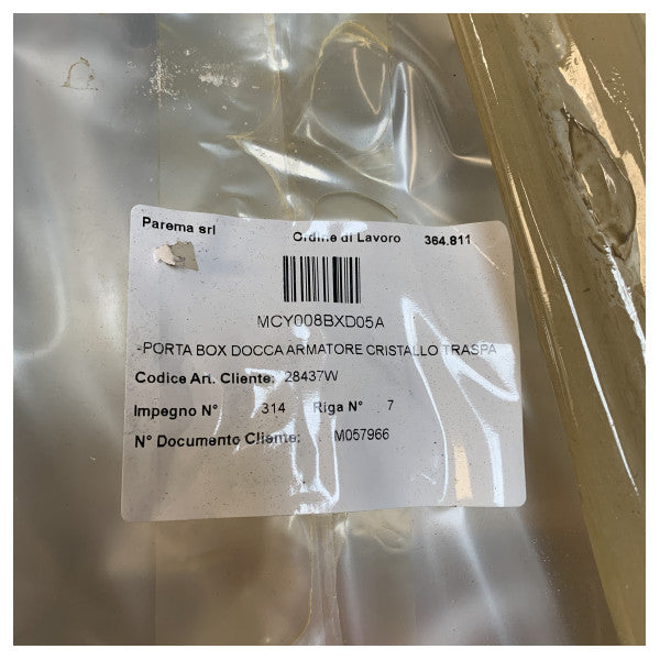 Parema SRL transparent duschdörr i rostfritt stål