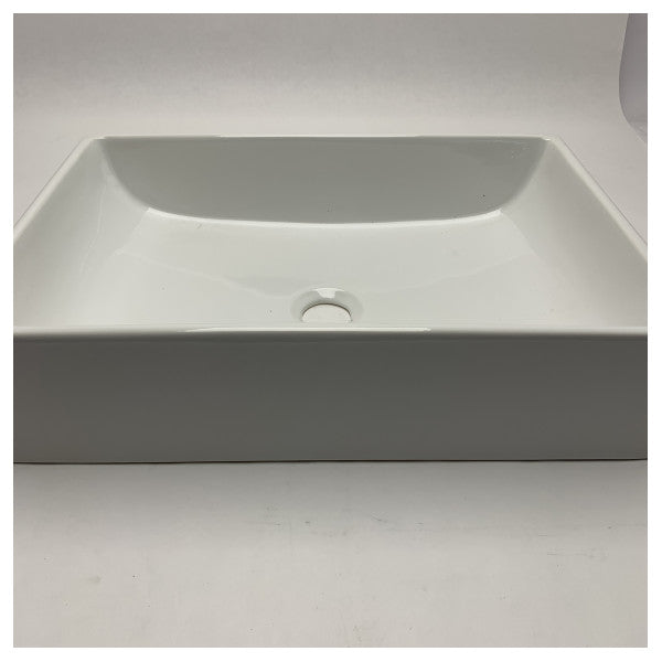 AET Italia Lavabo marino rettangolare in ceramica 50cm smalto bianco per ambienti umidi