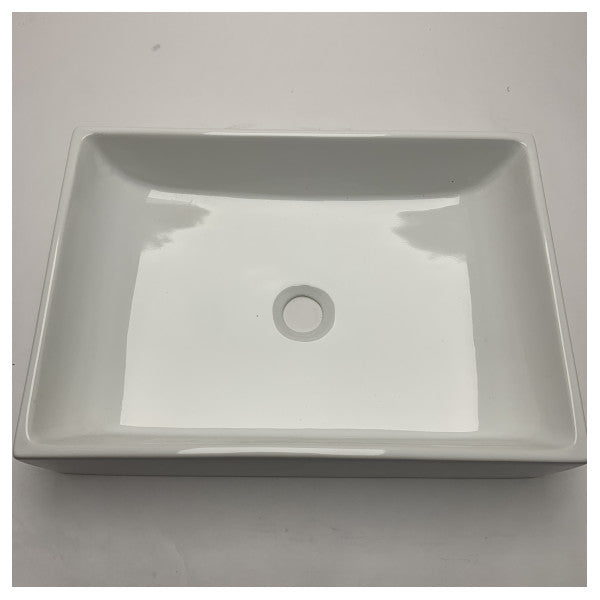 AET Italia Lavabo marino rettangolare in ceramica 50cm smalto bianco per ambienti umidi
