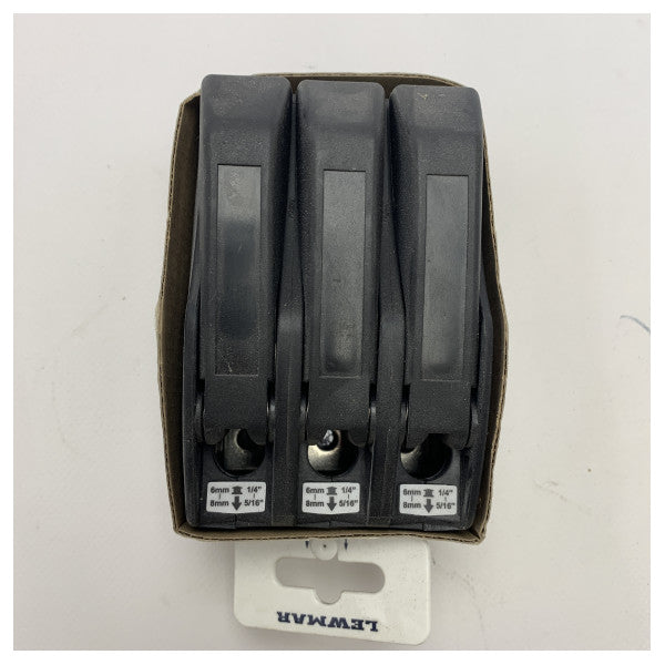 Lewmar 29101308BK D1 6 to 8 mm Triple Rope Clutch