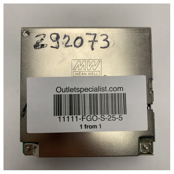 Mean Well 5V 25W Marine Power Supply with Robust Metal Housing and Voltage Adjustment