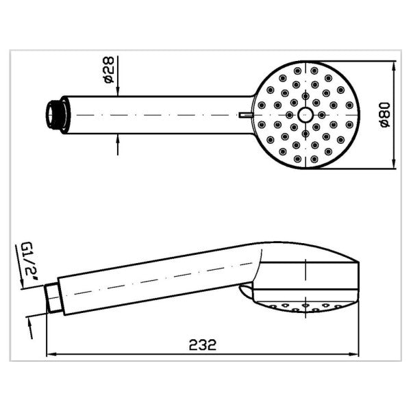 Pomme de douche à main Zucchetti Chrome avec fonctions à 3 jets - Z94172