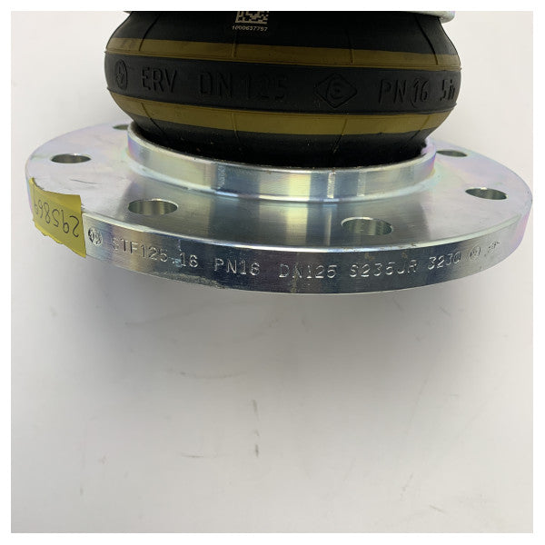Junta de expansão de borracha de grau marítimo DN125 PN16 - Conector de tubo flexível e resistente à corrosão